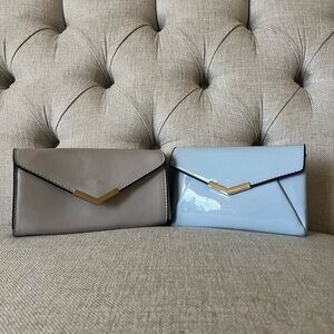 Elegant Women's Clutch Set - Gray and Blue